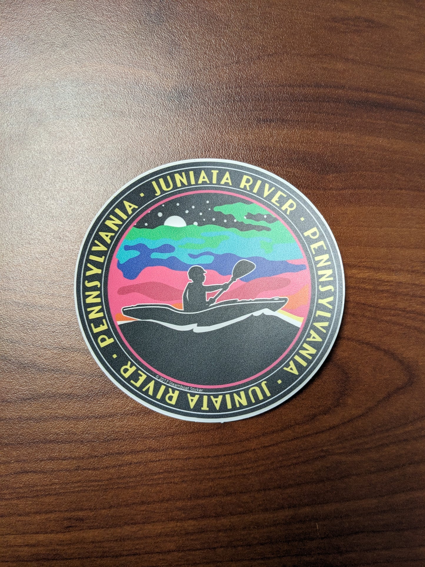 Juniata River Night Kayak Sticker