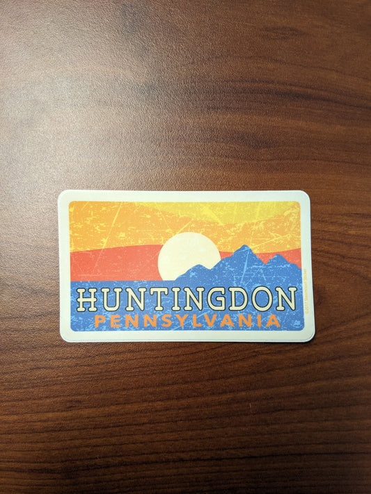 Huntingdon PA Sunset Sticker